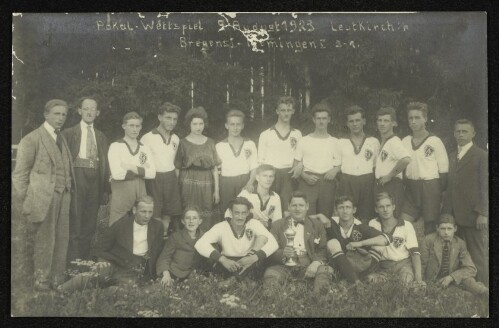 Pokal-Wettspiel 5. August 1923 Leutkirch/A : Bregenz I - Memmingen I 3-1