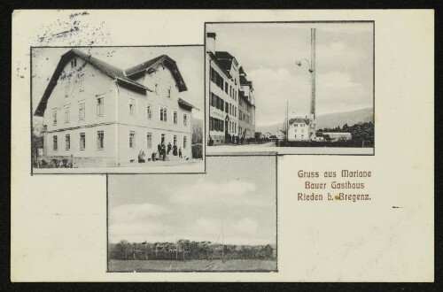 Gruss aus Mariane Bauer Gasthaus Rieden b. Bregenz.