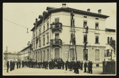 Feuerwehrübung beim Gasthof Blumenegg in Bregenz-Vorkloster