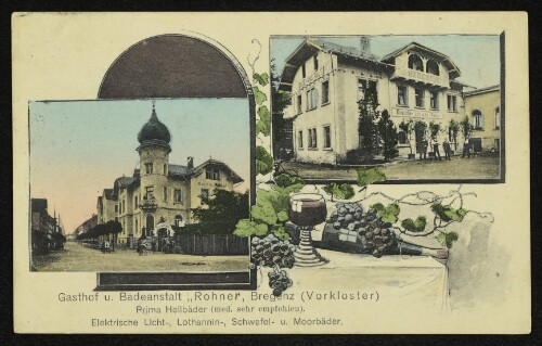Gasthof u. Badeanstalt  Rohner , Bregenz (Vorkloster)