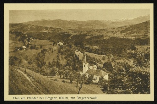 Fluh am Pfänder bei Bregenz, 800 m, mit Bregenzerwald