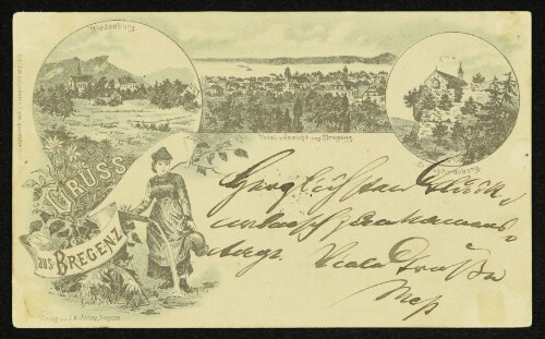 Gruss aus Bregenz : Total-Ansicht von Bregenz, Riedenburg, St. Gebhardsberg