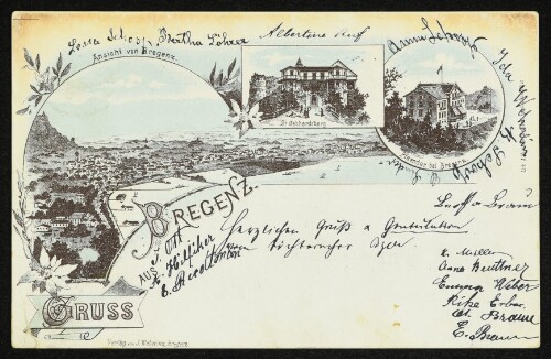Gruss aus Bregenz : Ansicht von Bregenz, St. Gebhardsberg, Pfaender bei Bregenz