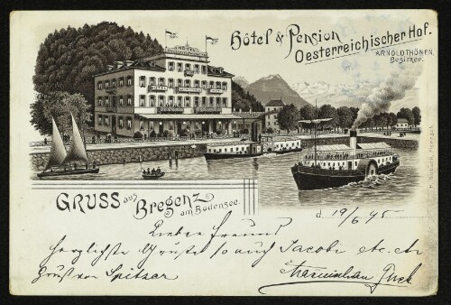 Gruss aus Bregenz am Bodensee : Hôtel & Pension Oesterreichischer Hof