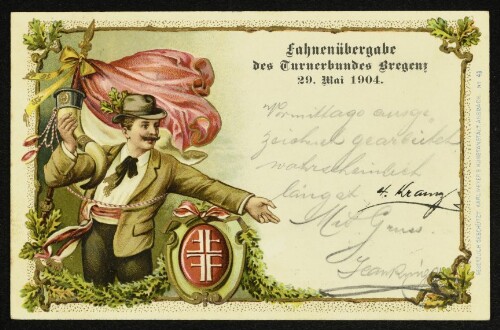Fahnenübergabe des Turnerbundes Bregenz 29. Mai 1904.