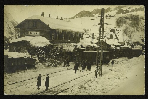 Bahnhof Dalaas nach einem Zugunglück