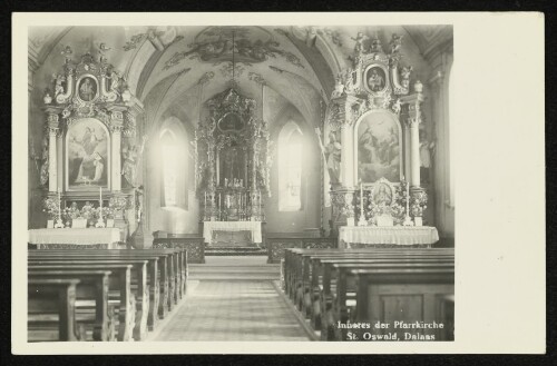 Inneres der Pfarrkirche St. Oswald, Dalaas