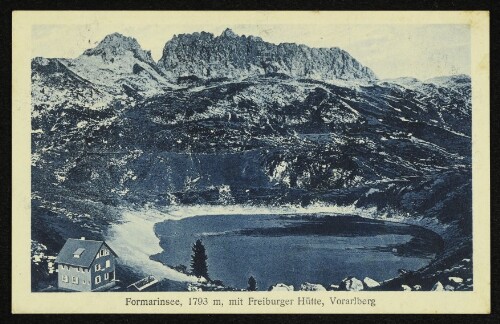 Formarinsee, 1793 m, mit Freiburger Hütte, Vorarlberg