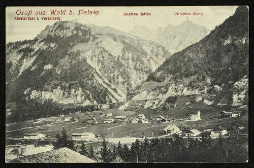 Gruß aus Wald b. Dalaas : Klosterthal i. Vorarlberg