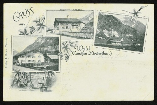 Gruss aus Wald (Danöfen Klosterthal.)