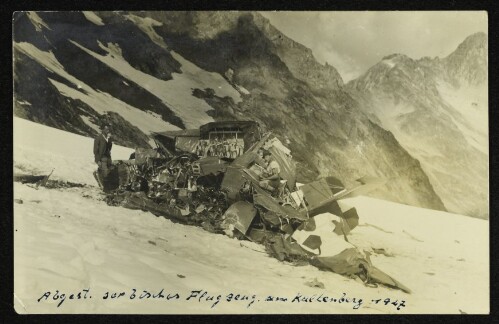 Abgestürztes serbisches Flugzeug am Kaltenberg, 1927