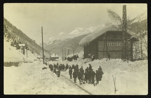 Bahnhof Danöfen bei der Schneeräumung