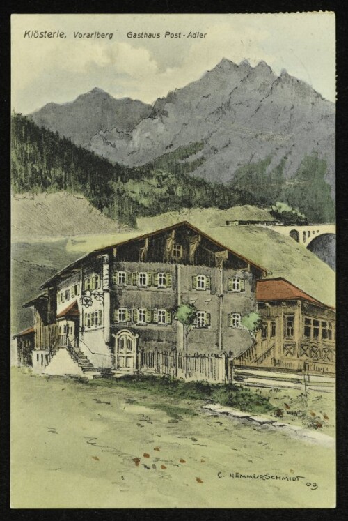 Klösterle, Vorarlberg. Gasthaus Post - Adler