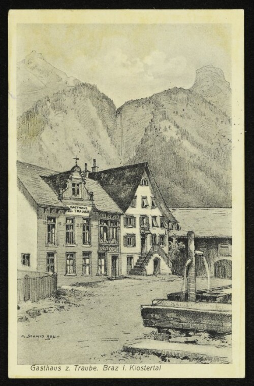 Gasthaus z. Traube, Braz i. Klostertal