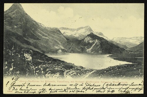 Spullersee bei Klösterle, Vorarlberg, mit Seekopf - Pfaffenspitz - Schwarze Wand