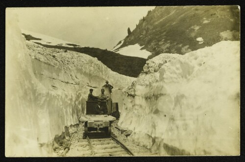Verbindungsbahn (Benzinmotor) zur nördlichen Sperrmauer im Winter
