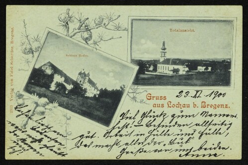 Gruss aus Lochau b. Bregenz : Totalansicht : Schloss Hofen