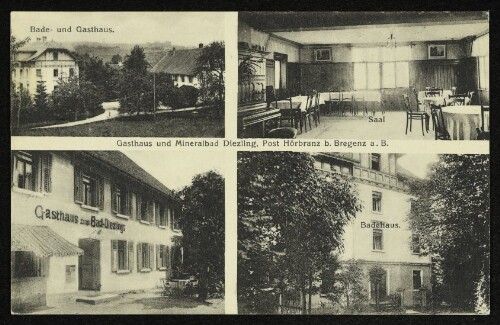 Gasthaus und Mineralbad Diezling, Post Hörbranz b. Bregenz a. B.