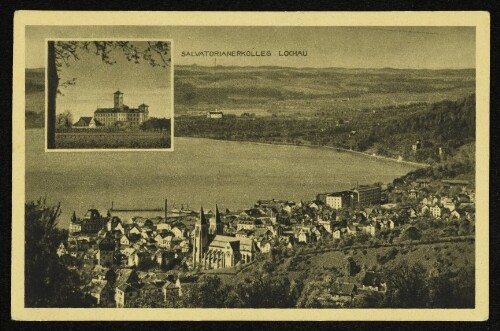 Bregenz am Bodensee mit Blick auf das Salvatorianerkolleg Lochau