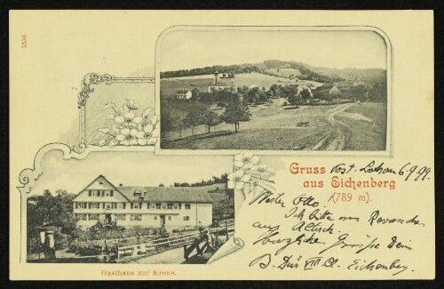Gruss aus Eichenberg (789 m) : Gasthaus zur Krone