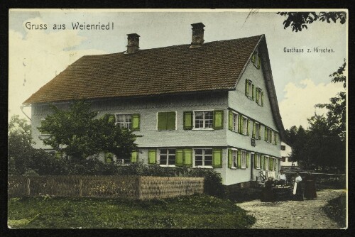 Gruss aus Weienried! : Gasthaus z. Hirschen.