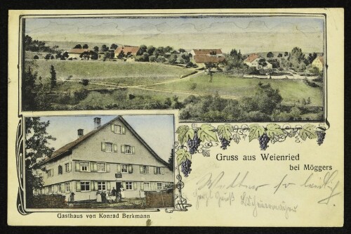 Gruss aus Weienried bei Möggers : Gasthaus von Konrad Berkmann