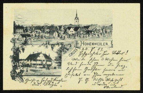 Gruss aus Hohenweiler : Gasthaus zur Gmündmühle