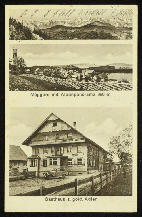Möggers mit Alpenpanorama 960 m : Gasthaus z. gold. Adler