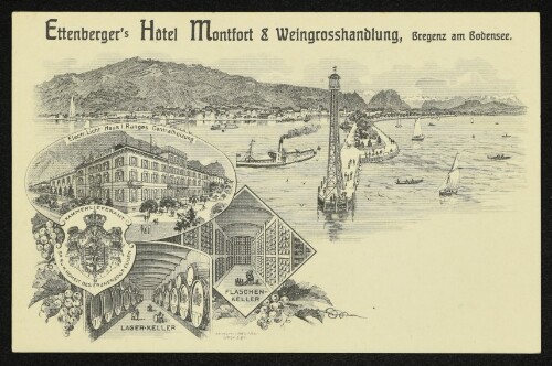 Ettenberger's Hôtél Montfort & Weingrosshandlung, Bregenz am Bodensee