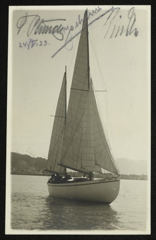 Zwei-Mast-Segelboot  Sowitasgoht V  aus Hard auf dem Bodensee