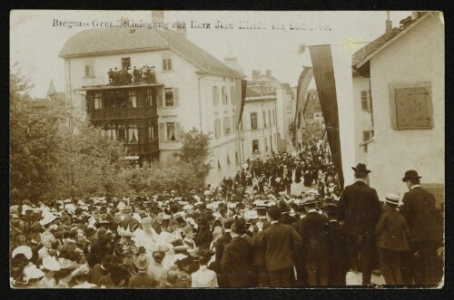 Bregenz - Grundsteinlegung zur Herz Jesu Kirche am 24.5.1906.