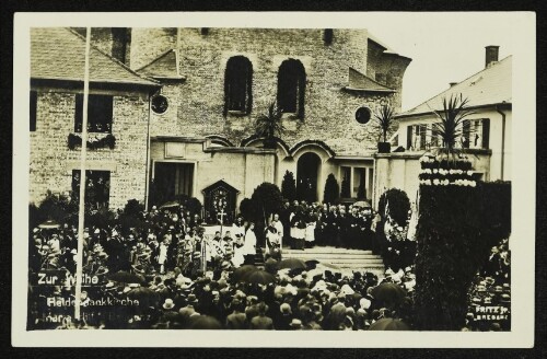 Zur Weihe Heldendankkirche  Maria Hilf  Bregenz