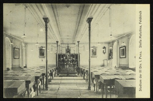 Studium der III Div. 1. Pens. Stella Matutina, Feldkirch