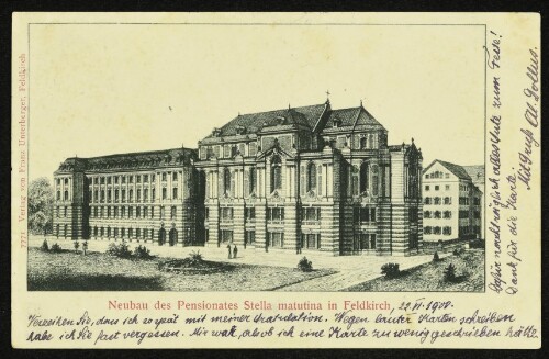 Neubau des Pensionates Stella matutina in Feldkirch