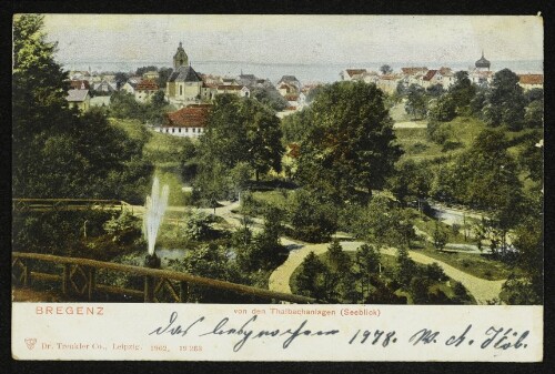 Bregenz von den Thalbachanlagen (Seeblick)