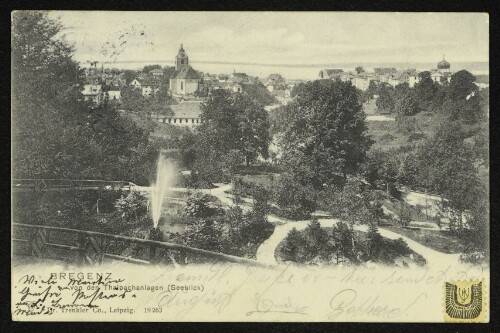 Bregenz von den Thalbachanlagen (Seeblick)