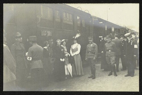 Empfang von Invaliden am Bahnhof Feldkirch