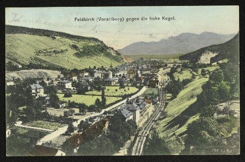 Feldkirch (Vorarlberg) gegen die hohe Kugel.