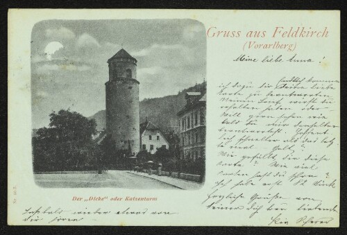 Gruss aus Feldkirch (Vorarlberg), Der  Dicke  oder Katzenturm