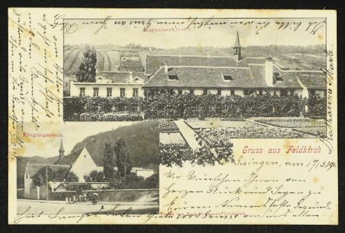 Gruss aus Feldkirch : Kapuzinerkloster : Eingangsplatz.