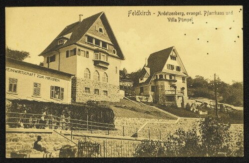 Feldkirch - Ardetzenberg, evangel. Pfarrhaus und Villa Pümpel