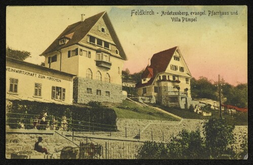 Feldkirch - Ardetzenberg, evangel. Pfarrhaus und Villa Pümpel