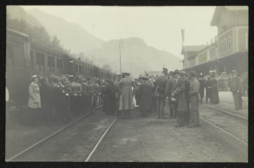 Invalidenaustauschzug von Italien mit gefangenen Österreichern 1917