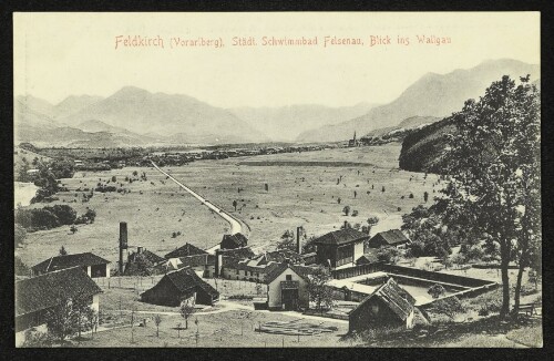 Feldkirch (Vorarlberg), Städt. Schwimmbad Felsenau, Blick ins Wallgau