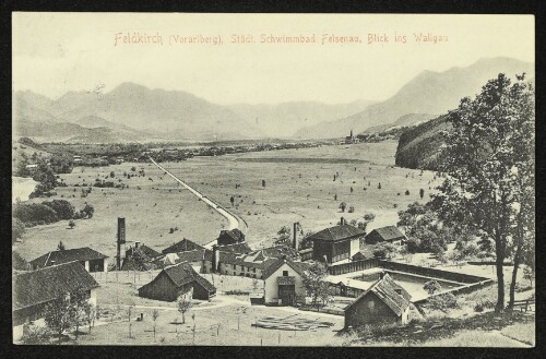 Feldkirch (Vorarlberg), Städt. Schwimmbad Felsenau, Blick ins Wallgau