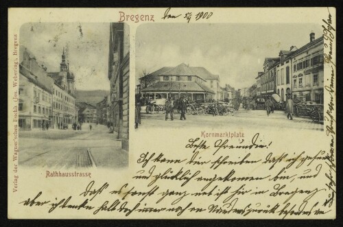 Bregenz - Rathhausstrasse, Kornmarktplatz