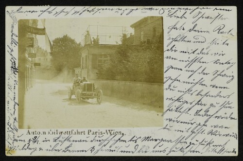 Automobilwettfahrt Paris-Wien in Bregenz