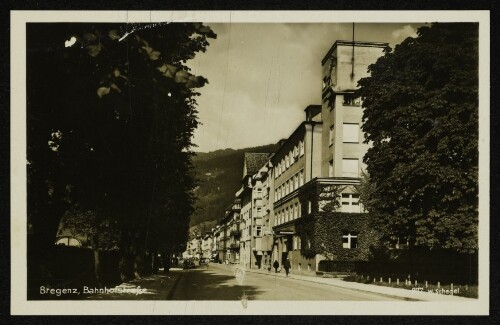 Bregenz am Bodensee, Bahnhofstrasse mit Landesfeuerversicherung