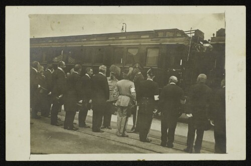 Offizieller Empfang für Kaiser Franz Joseph I. am Bahnhof Bregenz