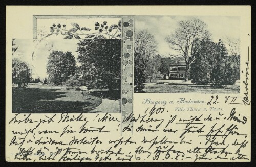 Bregenz a. Bodensee. Villa Thurn u. Taxis.